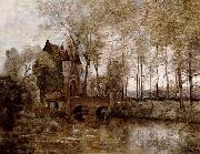 Corot Camille Le Chateau de Wagnonville china oil painting artist